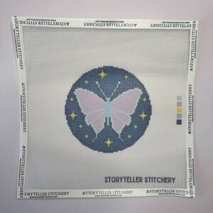 NEW STORYTELLER STITCHERY lunar moth modern needlepoint kit in n/a